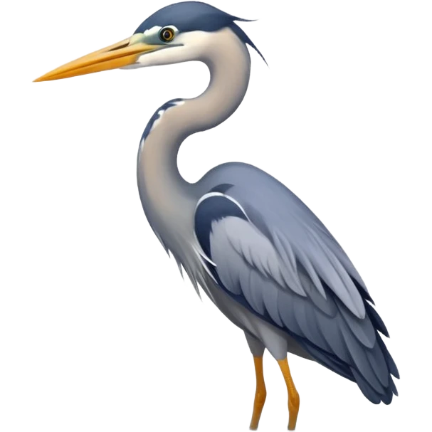 Heron swimming in water  emoji