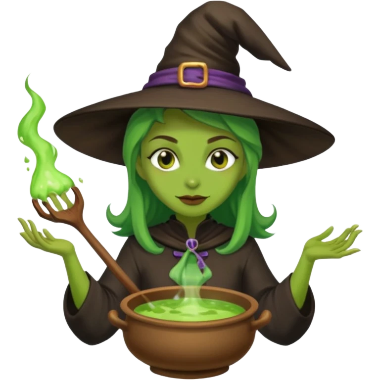 green witch cooking potion emoji