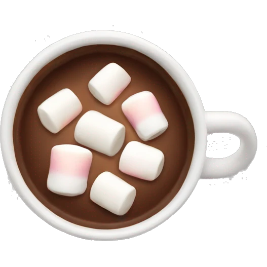 a cup of hot cocoa with marshmallows  emoji