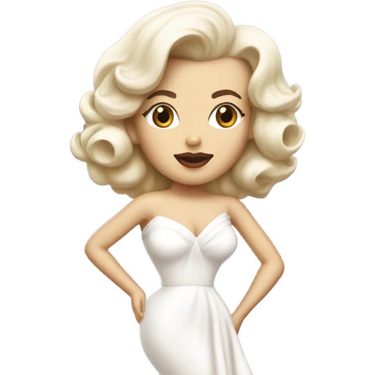 Marilyn Monroe wearing white dress emoji