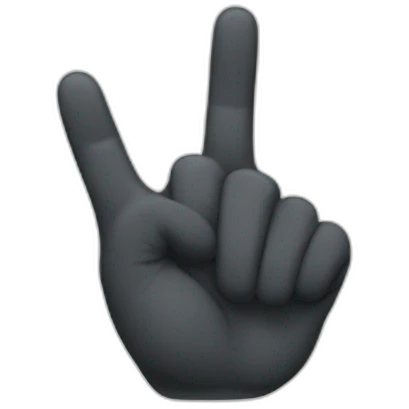 Hand sign without thumb and ring finger emoji