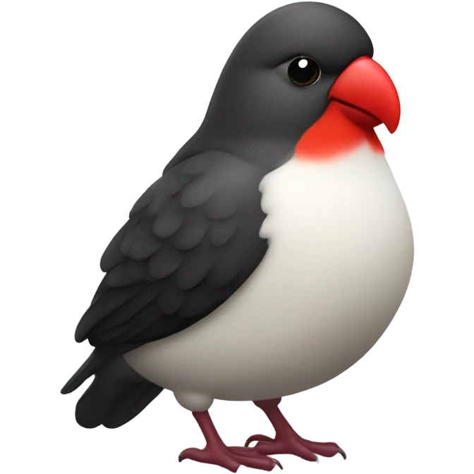 Fat agaporni fischer with red beak emoji