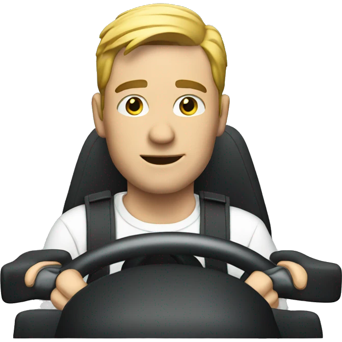 man driving car emoji
