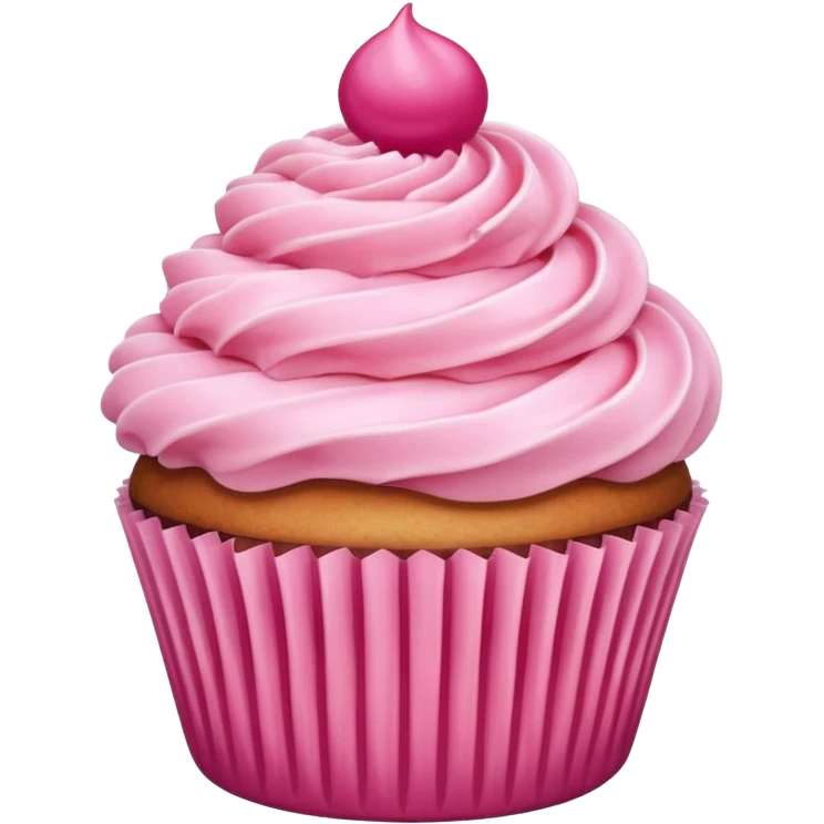 Cupcake with pink icing emoji