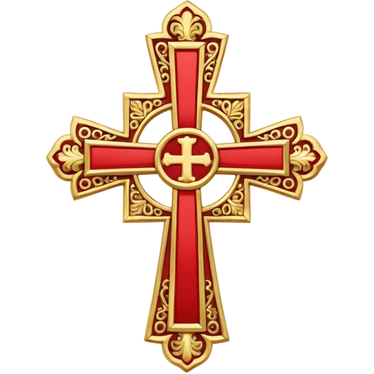 Eastern Orthodox cross. Transparent bakgrund. emoji