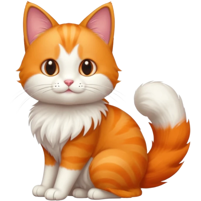 Cat with Fluffy Tails emoji
