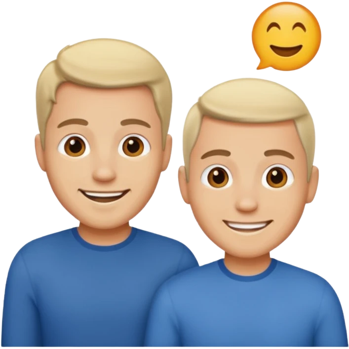 light-skinned men talking emoji