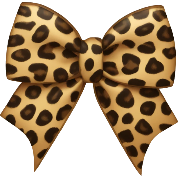 Leopard print bow emoji