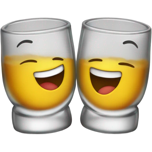 two shot glasses cheering  emoji