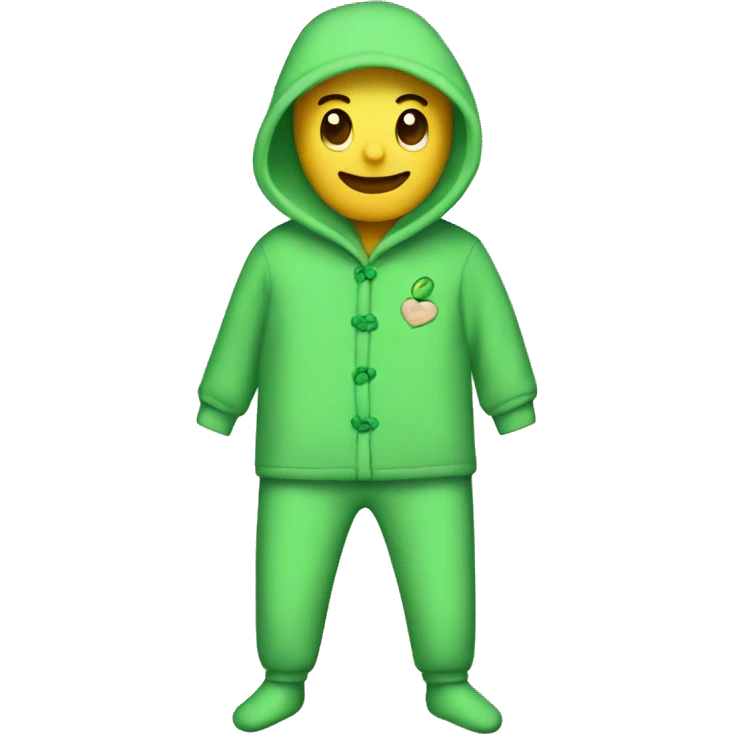 Green thermal pajamas emoji