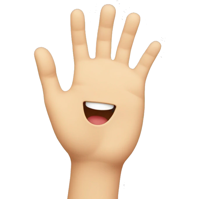 Smile face with hand hearts emoji