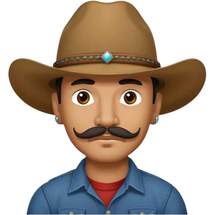 mustached cowboys with tattoos  emoji