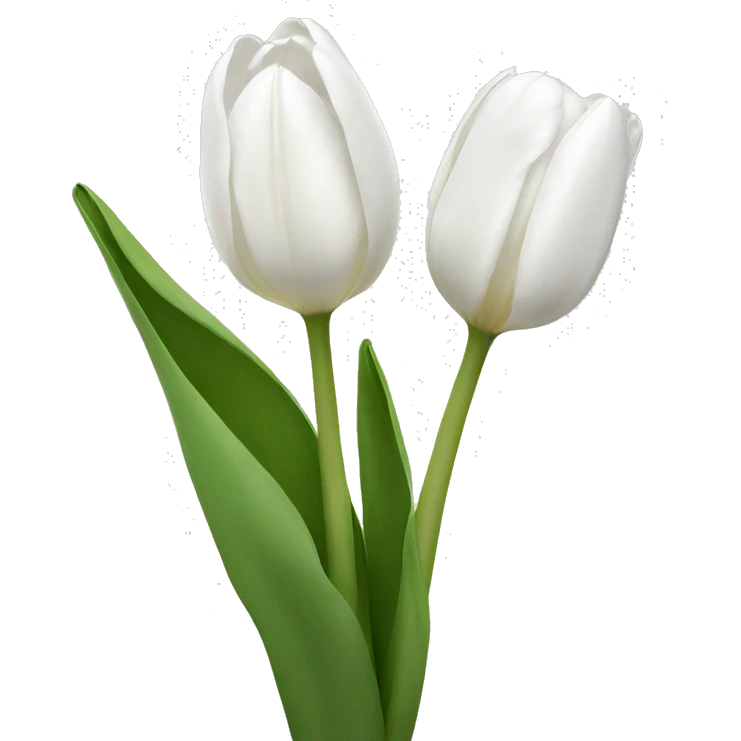 White tulips emoji