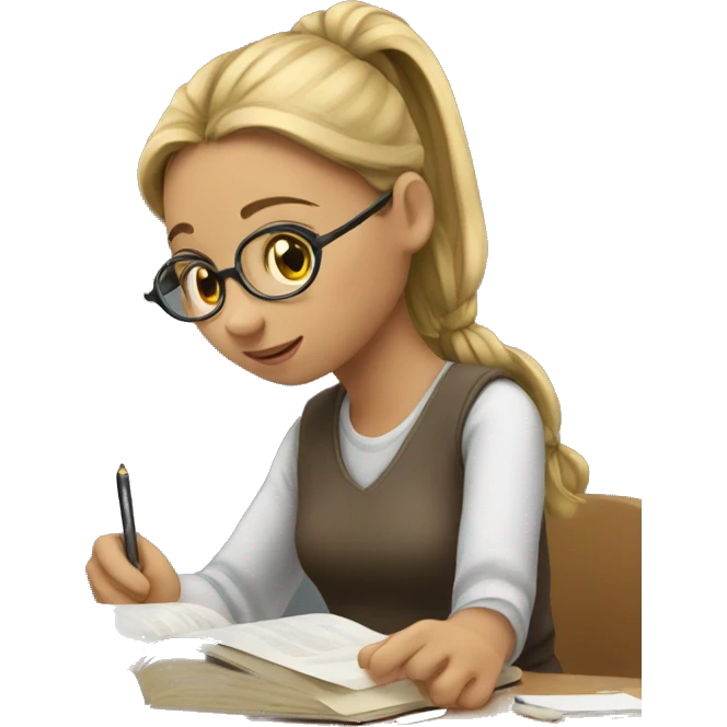 Girl studying  emoji