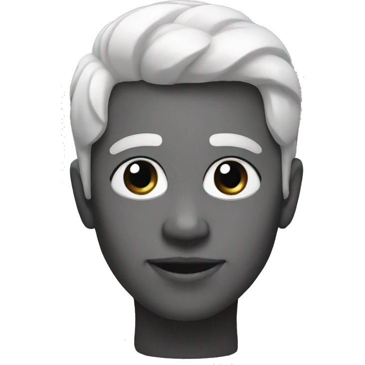 Black and white emoji