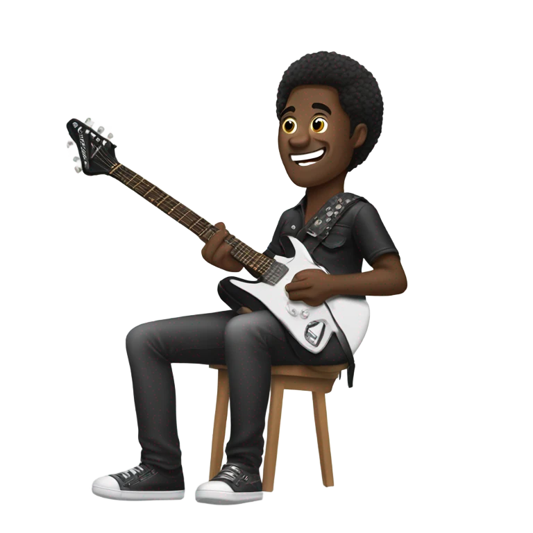 Victor Wembanyama playing electric guitar  emoji