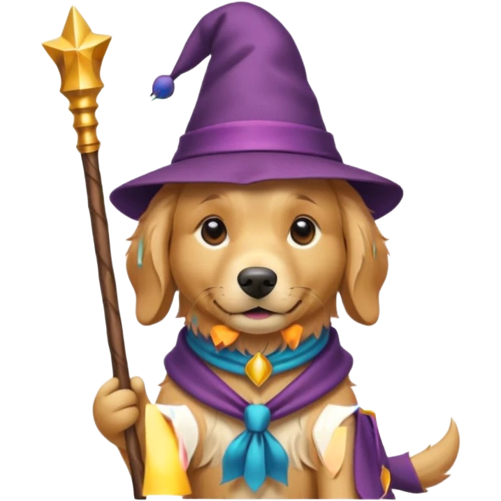 Dog wizard emoji