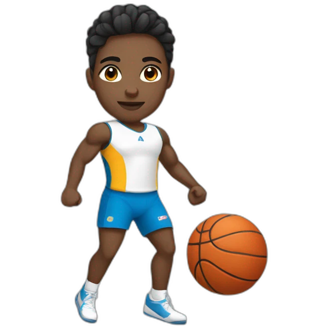 Athlete brune qui court  emoji