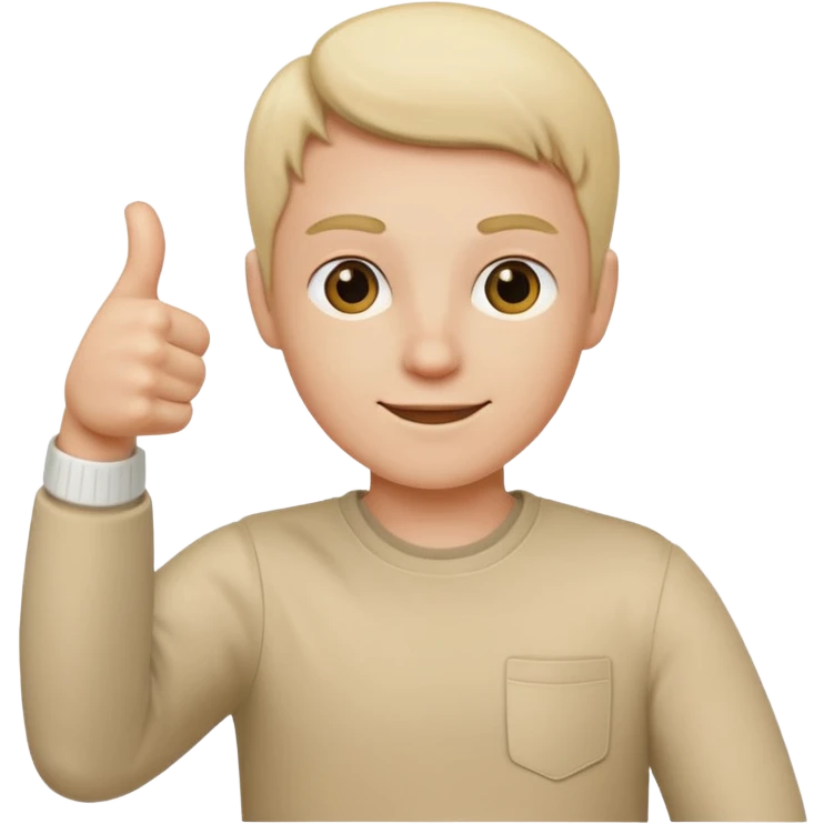 thumbs up light beige sleeve emoji
