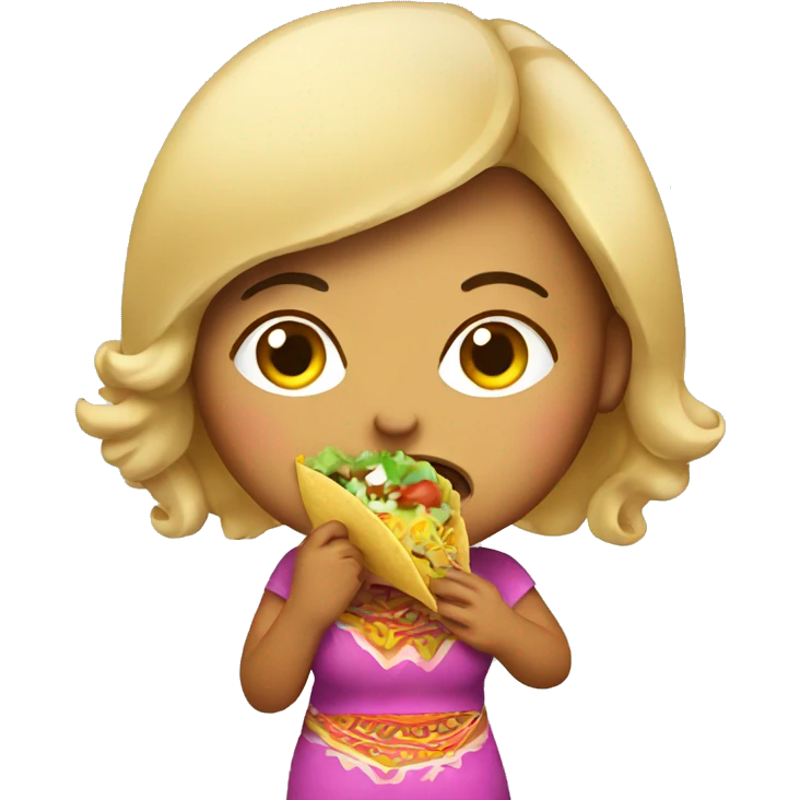 Big girl eating taco  emoji