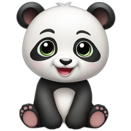 cute happy baby panda emoji