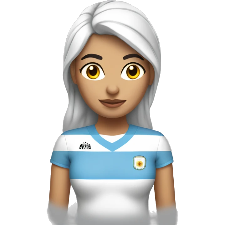 Chica morena con camiseta de Argentina  emoji