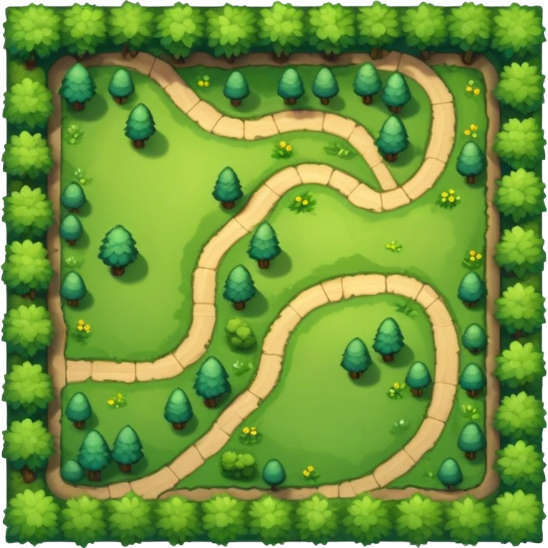 RPG forest terrain tile top-down view emoji