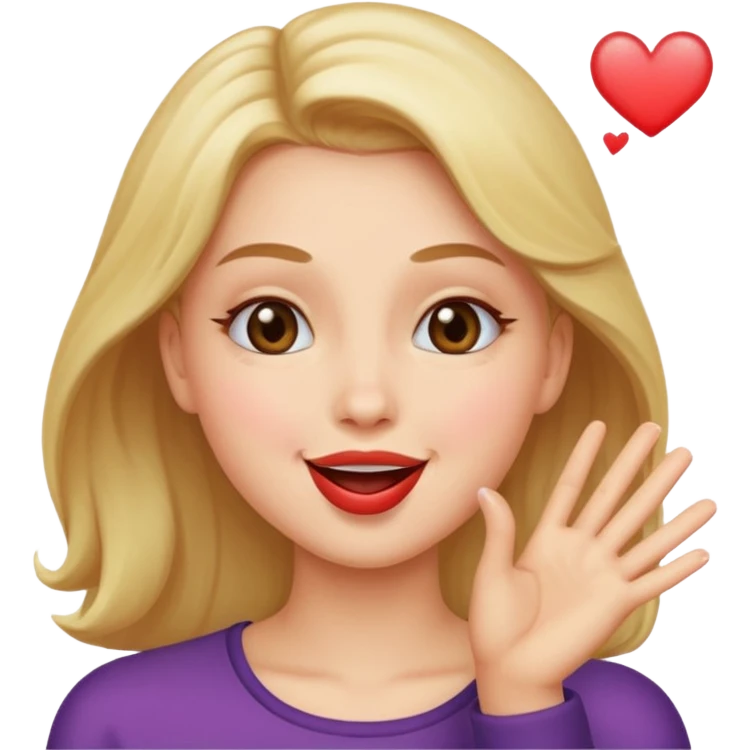 Kiss blow emoji
