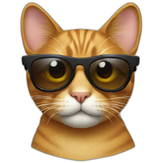 Cat with sunglasses emoji