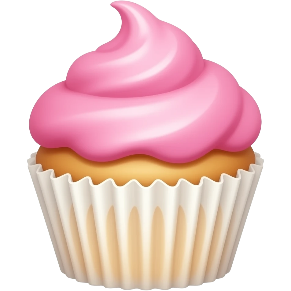 Cupcake with pink icing emoji