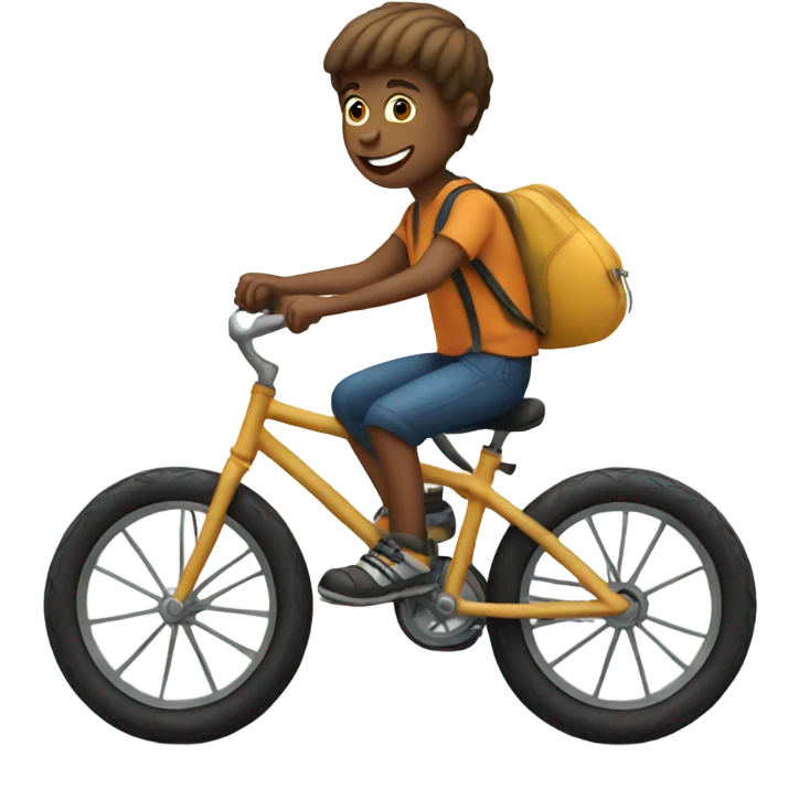 A boy riding bike emoji