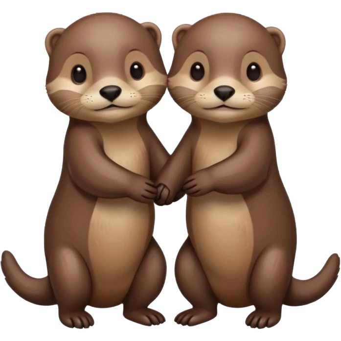 otters holding hands emoji