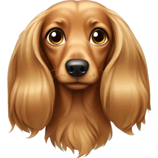 Dachsdog with long hair emoji