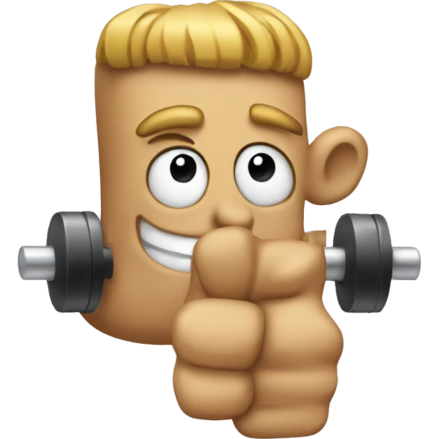 Dumb bell giving a thumbs up emoji