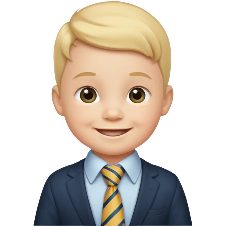 baby with tie emoji