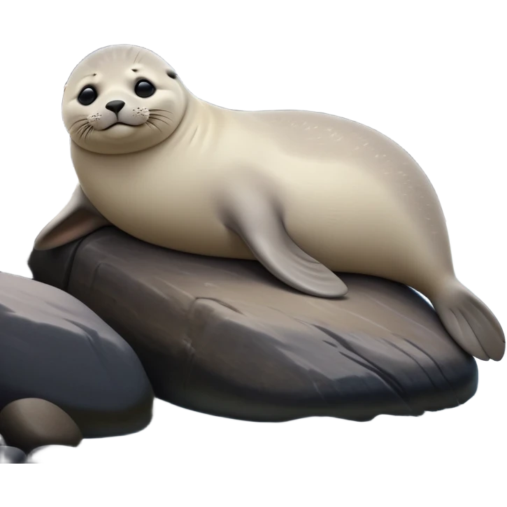 cinematic-seal-realistic-full-body-lounging-emoji,-plump-sleek-body-stretched-out-on-a-rocky-shoreline,-short-smooth-fur-glinting-in-the-sea-breeze,-flippers-tucked-comfortably-beneath-its-body,-large-dark-eyes-filled-with-playful-curiosity,-whiskered-muzzle-lifted-slightly-as-if-smiling,-simplified-yet-realistic-focused-features,-highly-detailed,-glowing-with-a-refreshing-marine-radiance emoji
