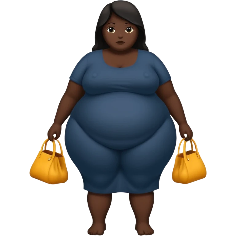Quiero que crees un emoji tipo 🚷 Pero reemplaza a la persona por una silueta de una mujer obesa emoji