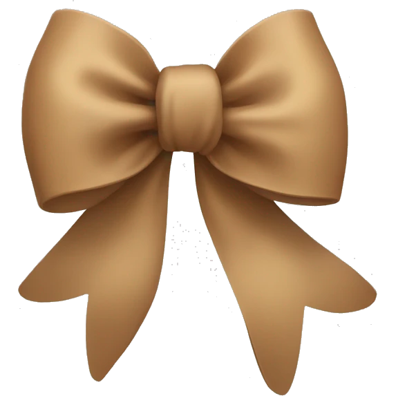 Light Brown bow  emoji