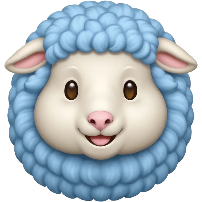 friendly light blue sheep emoji