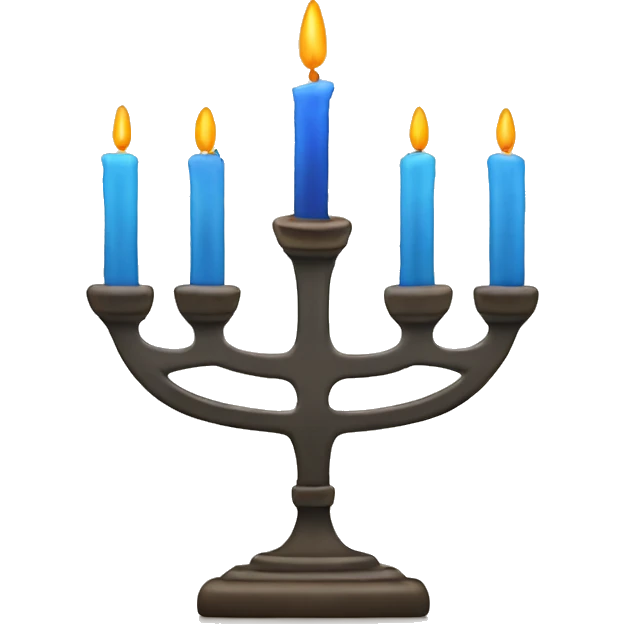 Lit menorah  emoji