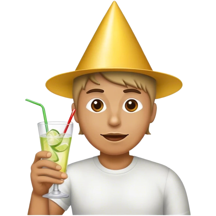 Drinking several vodka sodas emoji