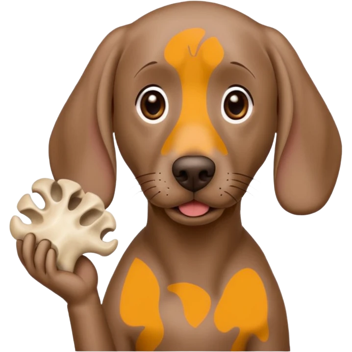 Weimaraner begging for bones emoji