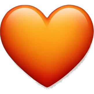 An orange heart + a red heart emoji