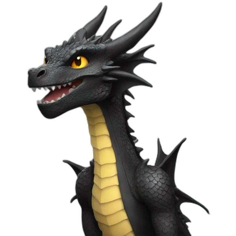 dragon noir electric emoji