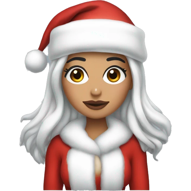 Kylie Jenner as santa claus emoji