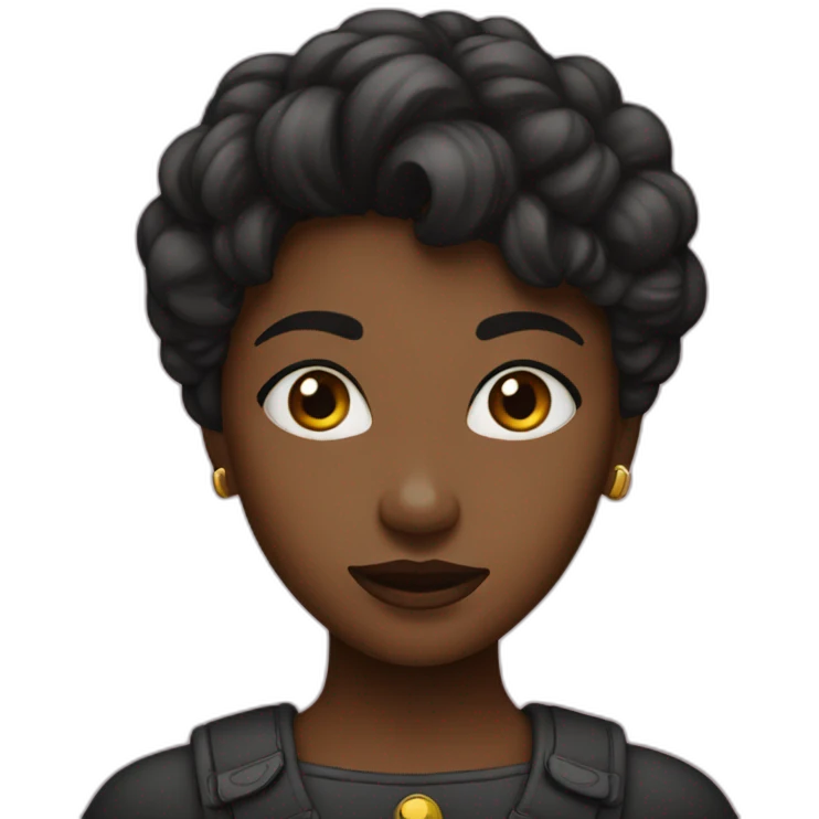 fille noir emoji