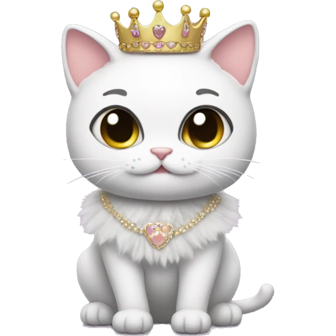 Cat with tutu and tiara emoji