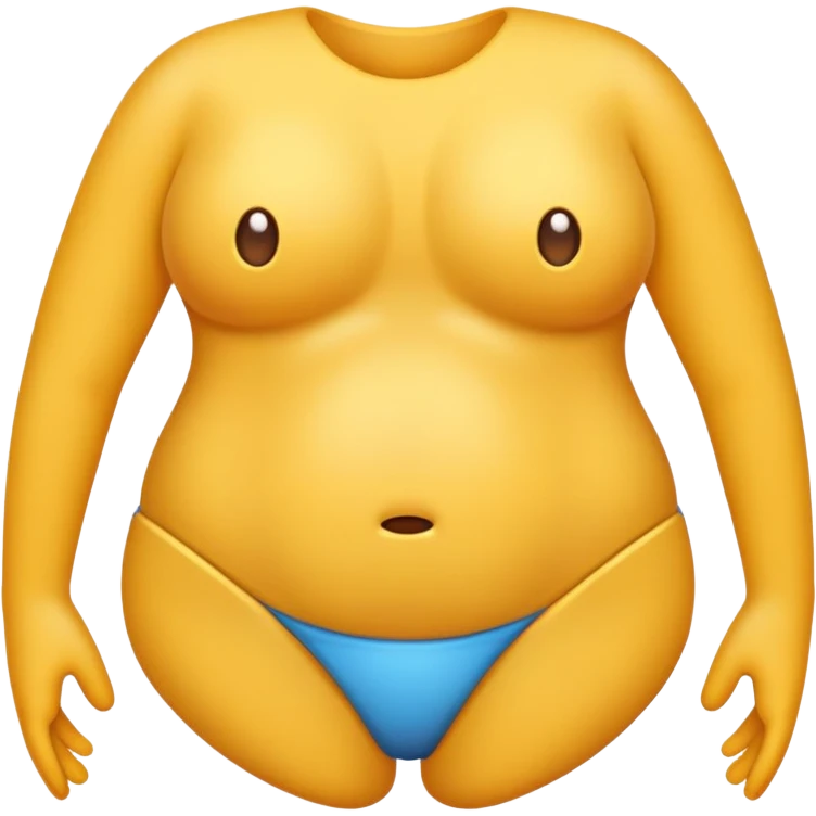Un emoji donde sólo se vea la parte del abdomen señalando que reducen medidas emoji