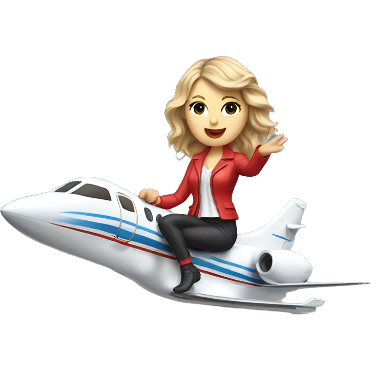 taylor swift riding a jet plane emoji