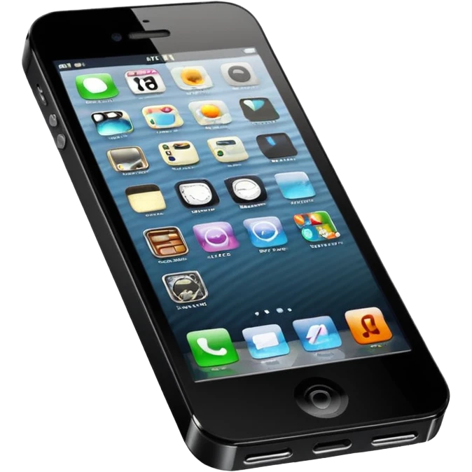 black iphone 5 emoji